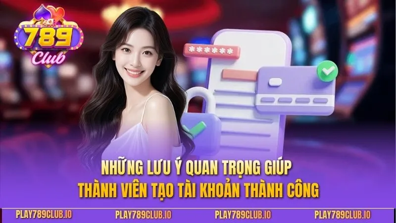 Đăng Ký 789Club - Tạo Tài Khoản Nhận Thưởng Khủng Những lưu ý quan trọng giúp thành viên tạo tài khoản thành công